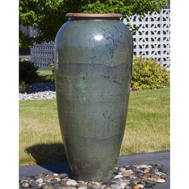 Tuscany FNT50494 Ceramic Triple Vase Complete Fountain Kit Vase Fountain Blue Thumb